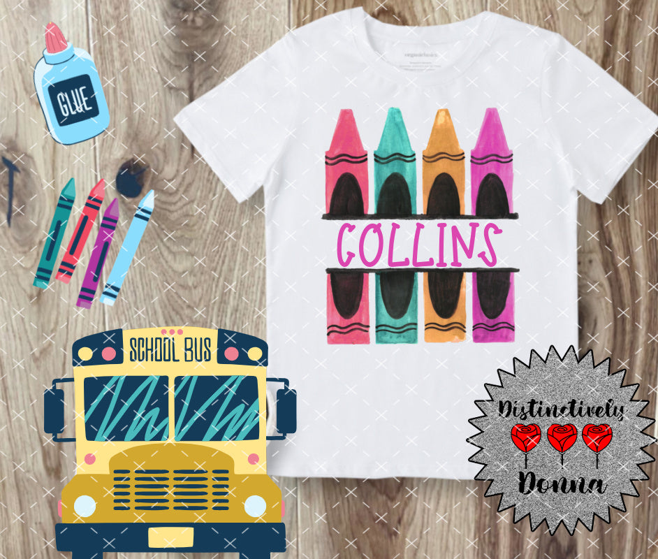 CRAYOLA NAME SHIRT