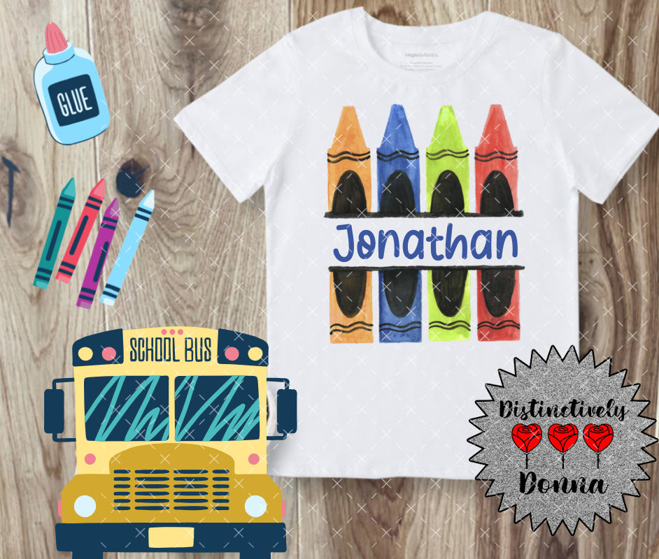 CRAYOLA NAME SHIRT